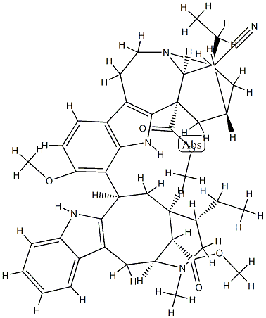(19S)-19-Cyano-14-[(20α)-19,20-dihydro-17-methoxy-17-oxovobasan-3α-yl]-13-methoxyibogamine-18-carboxylic acid methyl ester Struktur