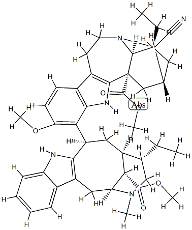 (19S)-19-Cyano-14-[(20α)-19,20-dihydro-17-methoxy-17-oxovobasan-3α-yl]-13-methoxyibogamine-18-carboxylic acid methyl ester Structure
