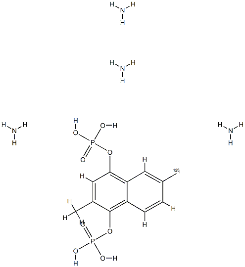 6-iodo-2-methyl-1,4-naphthoquinol bis(diammonium phosphate) Structure