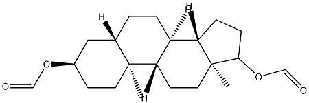 5α-アンドロスタン-3α,17β-ジオールジホルマート 化学構造式