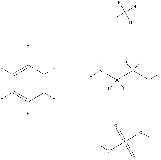 硫酸与苯酚、铵盐的聚合物和与2-氨基乙醇的化合物, 72727-54-9, 结构式