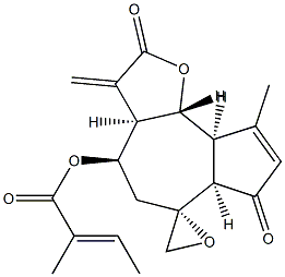(E)-2-Methyl-2-butenoic acid [(3aR,6R)-3,3aβ,4,5,6aβ,7,9aβ,9bα-octahydro-9-methyl-3-methylene-2,7-dioxospiro[azuleno[4,5-b]furan-6(2H),2'-oxiran]-4α-yl] ester|