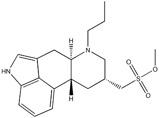 6-プロピルエルゴリン-8β-メタノールメタンスルホナート 化学構造式