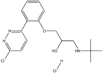 (±)-1-(tert-butylamino)-3-[2-(6-chloropyridazin-3-yl)phenoxy]propan-2-ol monohydrochloride Structure