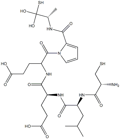 cysteinyl-leucyl-glutamyl-glutamyl-prolyl-cysteine cyclic disulfide 结构式