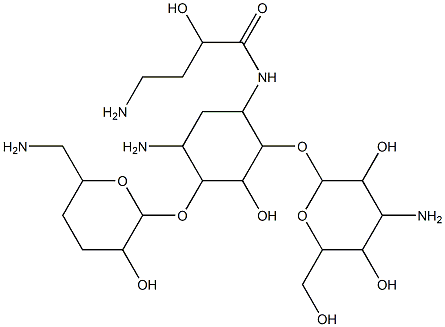 3',4'-dideoxyamikacin Structure