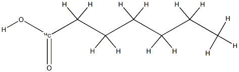 HEPTANOIC ACID-CARBOXY-14C Structure