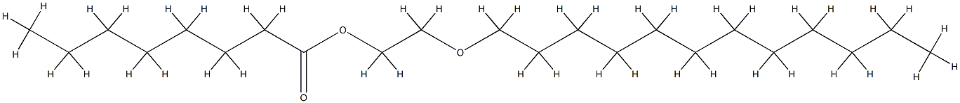 Α-(1-氧代辛基)-Ω-(十二烷基氧)-聚环氧乙烷, 72939-61-8, 结构式