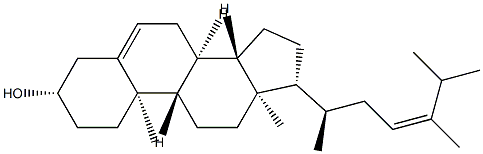 24-methyl-23-dehydrocholesterol Structure