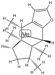 (4S)-4a,5,6,7,7a,8-Hexahydro-4,4aβ,7β,7aβ-tetramethyl-5α,8α-epoxy-4H-indeno[5,6-b]furan Struktur