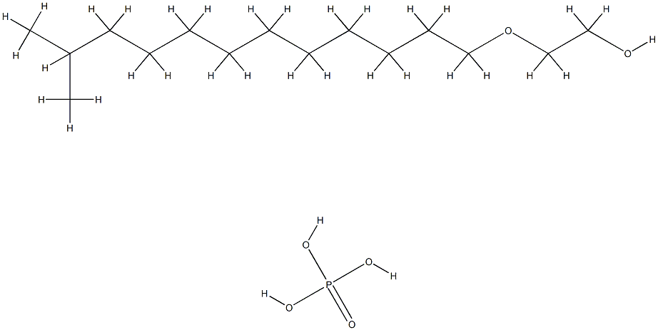 2-(11-甲基十二碳氧基)乙醇磷酸盐 结构式