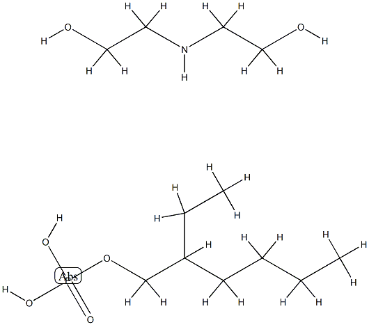 Phosphoric acid, 2-ethylhexyl ester, compd. with 2,2'-iminobis[ethanol] Structure