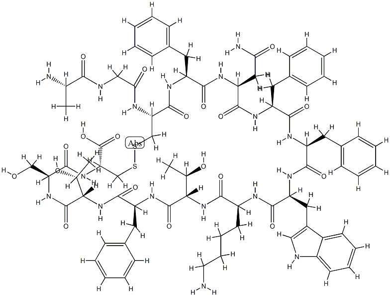 somatostatin, Phe(4)- 结构式