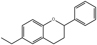 2H-1-Benzopyran,6-ethyl-3,4-dihydro-2-phenyl-(9CI) Structure