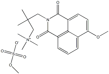[3-[6-甲氧基-1,3-二氧代-1H-苯[DE]-2(3H)-异喹啉基]-2,2-二甲基丙基]三甲铵硫酸甲酯盐 结构式