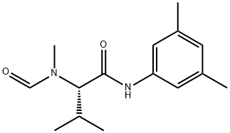 (S)-N-(3,5-ジメチルフェニル)-3-メチル-2-(N-ホルミル-N-メチルアミノ)ブタンアミド 化学構造式