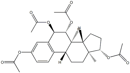 1,3,5(10)-Estratriene-3,6α,7β,17β-tetrol tetraacetate Structure