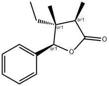 2(3H)-Furanone,4-ethyldihydro-3,4-dimethyl-5-phenyl-,(3R,4R,5R)-rel-(9CI) 结构式