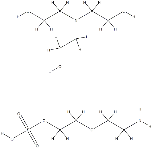 Ethanol, 2,2′,2′′-nitrilotris-, compds. with polyethylenen glycol hydrogen sulfate 2-(coco acylamino)ethyl ether|