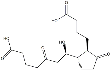 7-hydroxy-5,11-dioxotetranorprostane-1,16-dioic acid Struktur