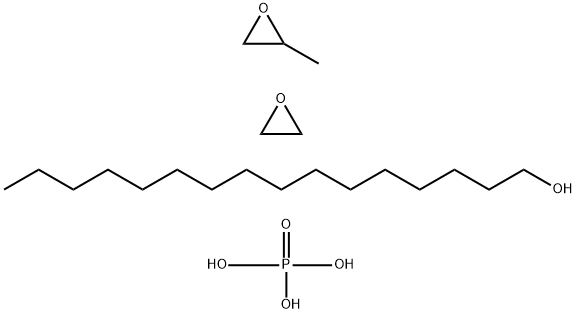 Oxirane, methyl-, polymer with oxirane, monohexadecyl ether, phosphate 结构式