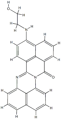 10-[(2-Hydroxyethyl)amino]-14H-benz[4,5]isoquino[2,1-a]perimidin-14-one Struktur