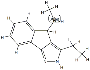 Indeno[1,2-c]pyrazol-4-amine, 3-ethyl-1,4-dihydro-N-methyl- (9CI) Struktur