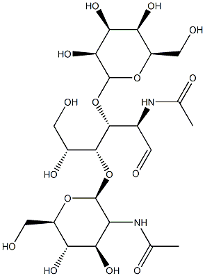 Galβ(1-3)[GlcNAcβ(1-6)]GalNAc 化学構造式