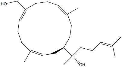(1Z,5Z,8R,11E,α'S)-α',5,11-Trimethyl-α'-(4-methyl-3-pentenyl)-1,5,11-cyclotetradecatriene-1,8-dimethanol Struktur