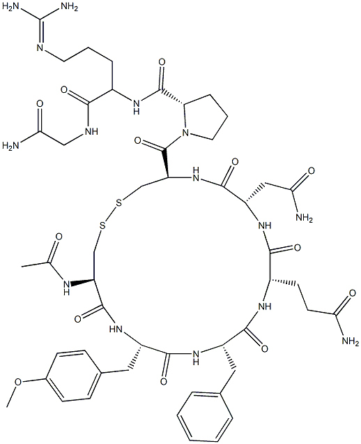 vasopressin, N-acetyl-O-methyl-Tyr(2)-Arg(8)- Struktur