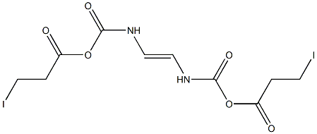 N,N'-Vinylenedicarbamic acid di(3-iodopropionic)dianhydride Structure