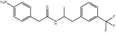 2-(p-Aminophenyl)-N-(α-methyl-m-trifluoromethylphenethyl)acetamide Structure