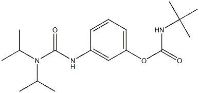 m-(3,3-Diisopropylureido)phenyl=tert-butylcarbamate Structure