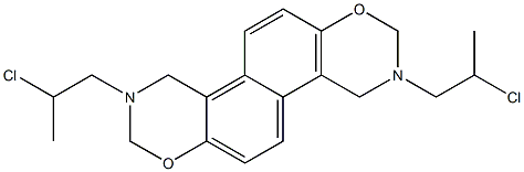 2,3,4,8,9,10-Hexahydro-3,9-bis(2-chloropropyl)naphtho[1,2-e:5,6-e']bis[1,3]oxazine 结构式
