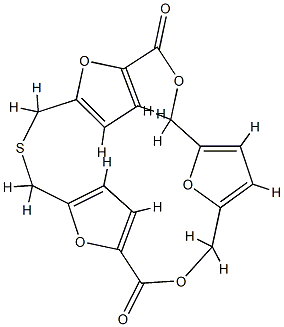 73823-25-3 3,10,22,23,24-Pentaoxa-17-thiatetracyclo[17.2.1.15,8.112,15]tetracosa-5,7,12,14,19,21(1)-hexene-2,11-dione