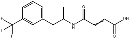 3-[[α-Methyl-m-(trifluoromethyl)phenethyl]carbamoyl]propenoic acid Structure