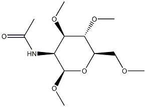 Methyl 2-(acetylamino)-2-deoxy-3-O,4-O,6-O-trimethyl-β-D-mannopyranoside Structure