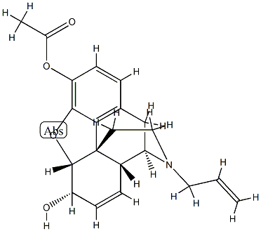 Acetic acid 4,5α-epoxy-6α-hydroxy-17-(2-propenyl)-7,8-didehydromorphinan-3-yl ester Structure