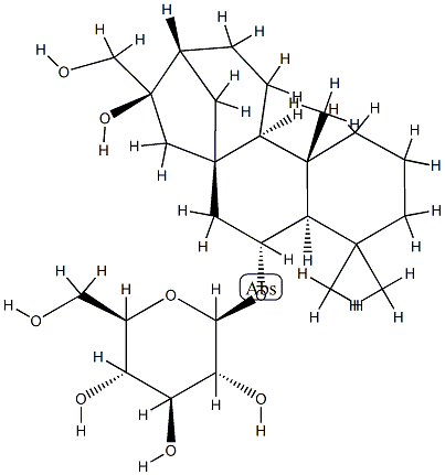 (16,17-Dihydroxykauran-6β-yl)-β-D-glucopyranoside Structure