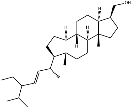 (22E,24ξ)-24-エチル-3β-ヒドロキシメチル-A-ノル-5α-コレスタ-22-エン 化学構造式