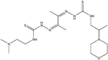 4-[2-(Dimethylamino)ethyl]-4'-(2-morpholinopropyl)[1,1'-(1,2-dimethyl-1,2-ethanediylidene)bisthiosemicarbazide] Structure