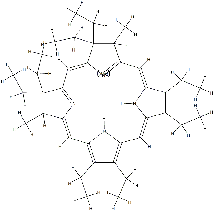 1,4-dimethyl-gemini-octaethylisobacteriochlorin Structure