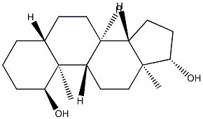 5α-Androstane-1α,17β-diol,7417-23-4,结构式