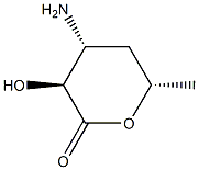 L-xylo-Hexonic acid, 3-amino-3,4,6-trideoxy-, delta-lactone (9CI) Struktur