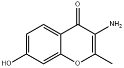 4H-1-Benzopyran-4-one,3-amino-7-hydroxy-2-methyl-(9CI) Struktur