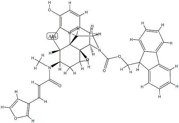 (5α,6β)-4,5-Epoxy-6-[[(2E)-3-(3-furanyl)-1-oxo-2-propenyl]MethylaMino]-3,14-dihydroxyMorphinan-17-carboxylic Acid 9H-Fluoren-9-ylMethyl Ester Structure