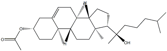 (20R)-Cholest-5-ene-3β,20-diol 3-acetate,7429-99-4,结构式