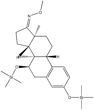 3,7α-Bis[(trimethylsilyl)oxy]estra-1,3,5(10)-trien-17-one O-methyl oxime Struktur