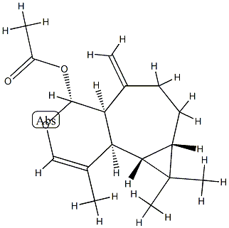 (4R)-4α-Acetoxy-4aα,5,6,7,7aβ,8,8aβ,8bα-octahydro-1,8,8-trimethyl-5-methylene-4H-cyclopropa[3,4]cyclohepta[1,2-c]pyran|