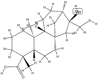 ent-16α,17-Dihydroxy-19-kauranoic acid Struktur